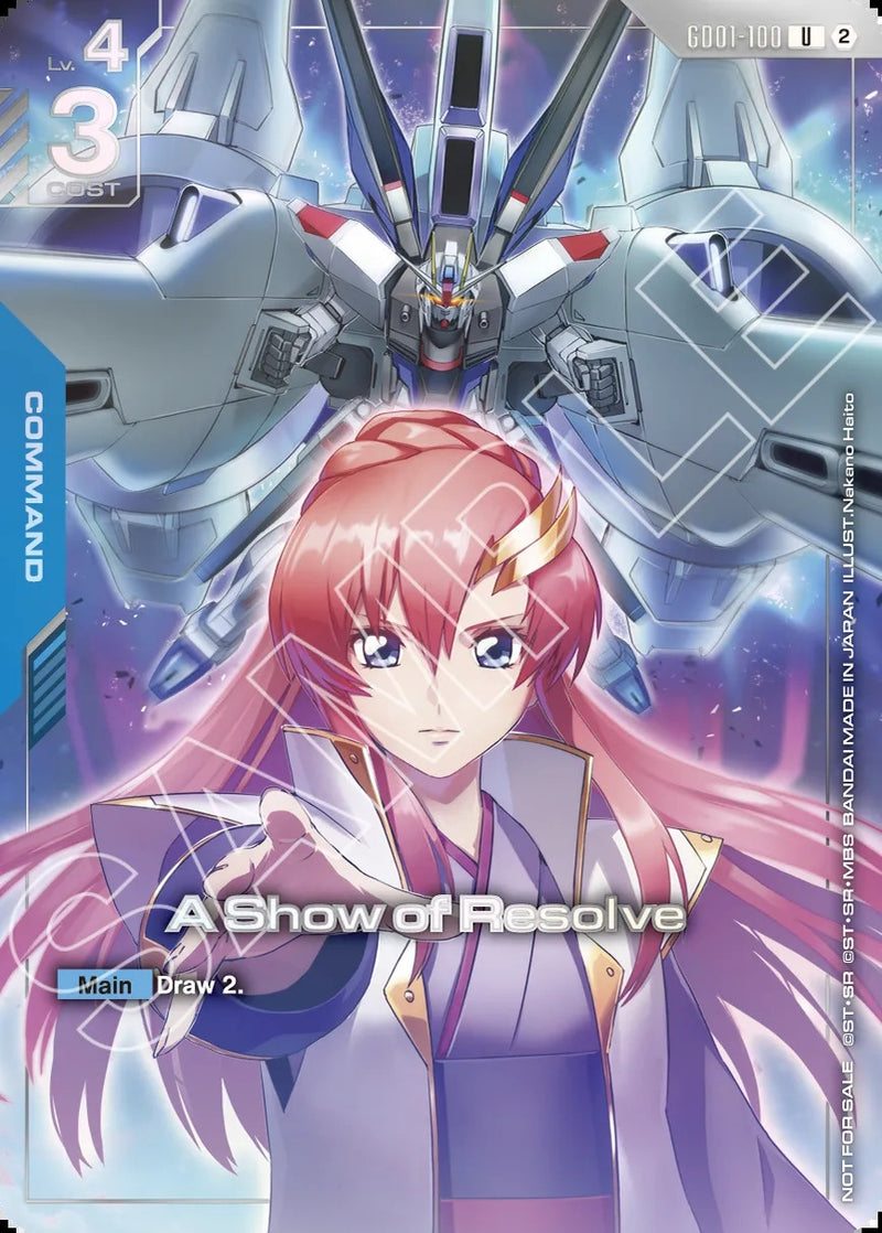Image for A Show of Resolve (1st Anniversary Event) (GD01-100) (GCG-PR) - Gundam Card Game