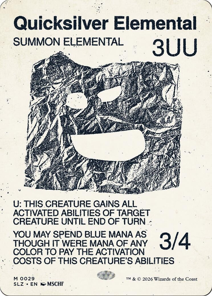 Image for Quicksilver Elemental (0029) (29) (SLZ) - Magic: The Gathering