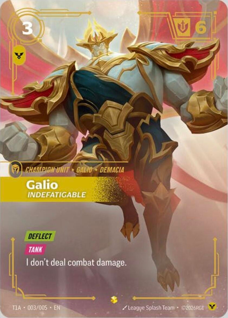 Image for Galio, Indefatigable (T1 Worlds Champion Player Bundle) (T1A 003/005) (PR) - Riftbound: League of Legends Trading Card Game