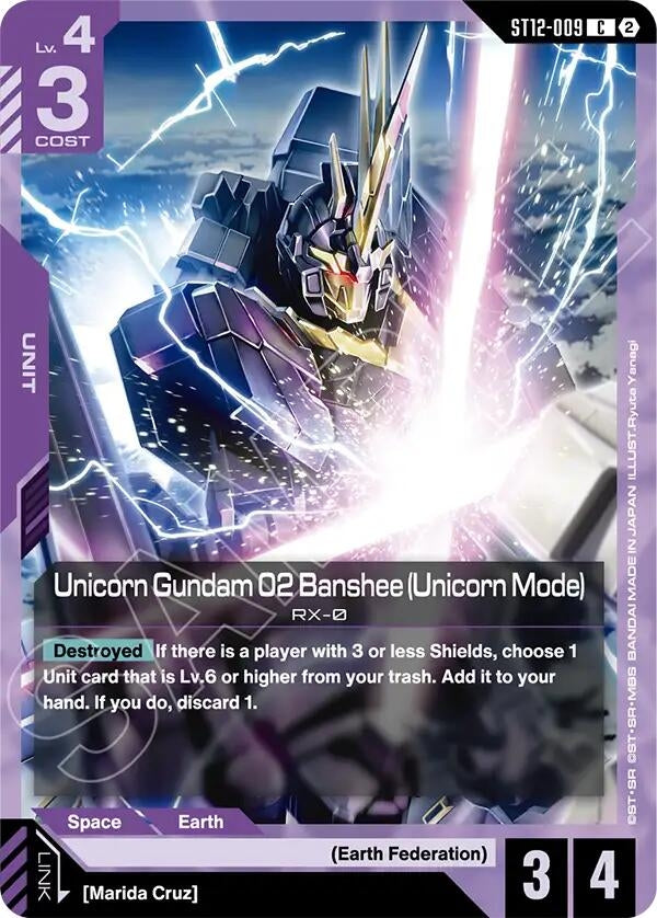 Image for Unicorn Gundam 02 Banshee (Unicorn Mode) (ST12-009) (ST12) - Gundam Card Game
