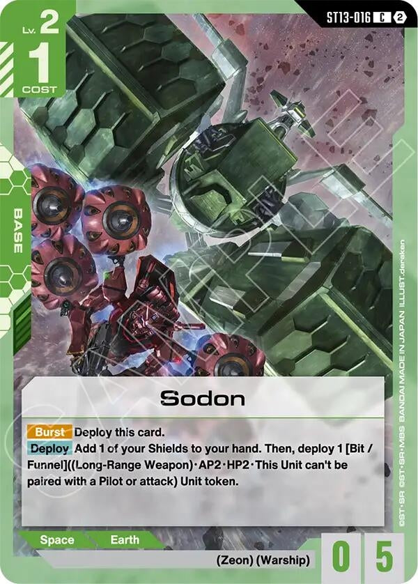 Image for Sodon (ST13-016) (ST13) - Gundam Card Game