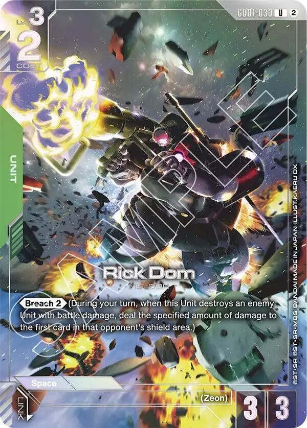 Image for Rick Dom (Official Card Case Set 02) (GD01-030) (GCG-PR) - Gundam Card Game