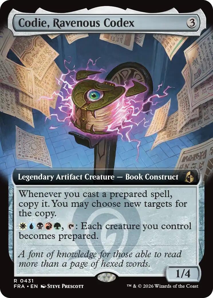 Image for Codie, Ravenous Codex (Extended Art) (431) (FRA) - Magic: The Gathering