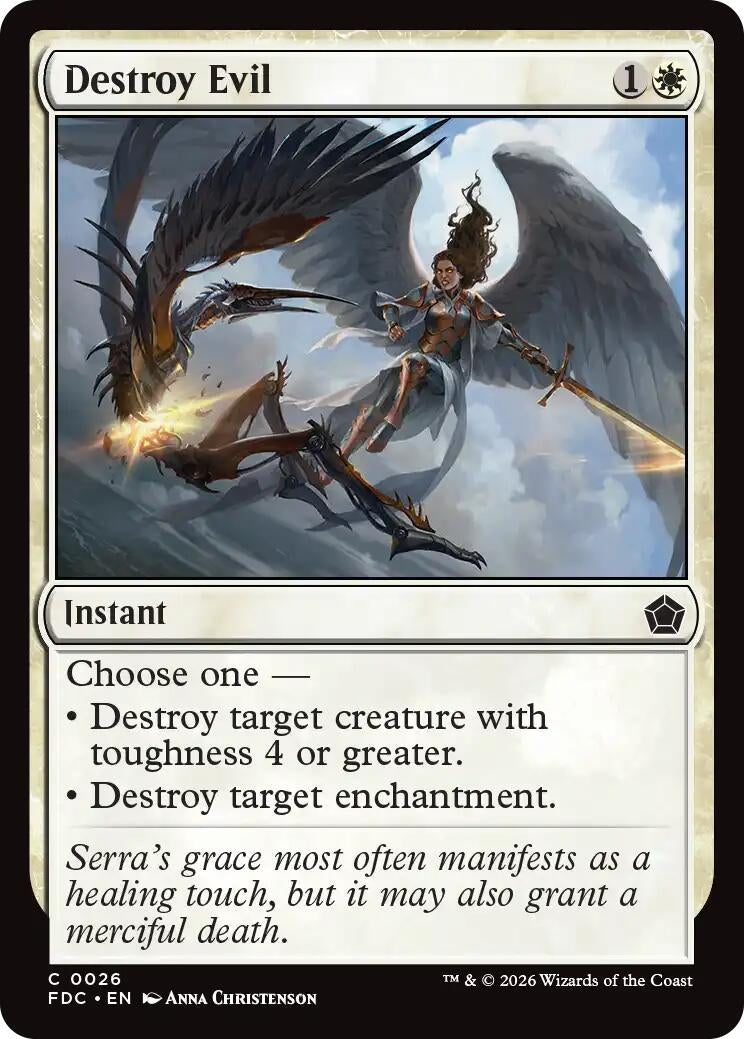 Image for Destroy Evil (26) (FDC) - Magic: The Gathering