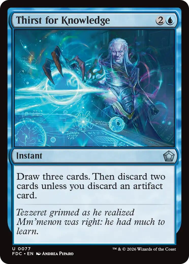 Image for Thirst for Knowledge (77) (FDC) - Magic: The Gathering