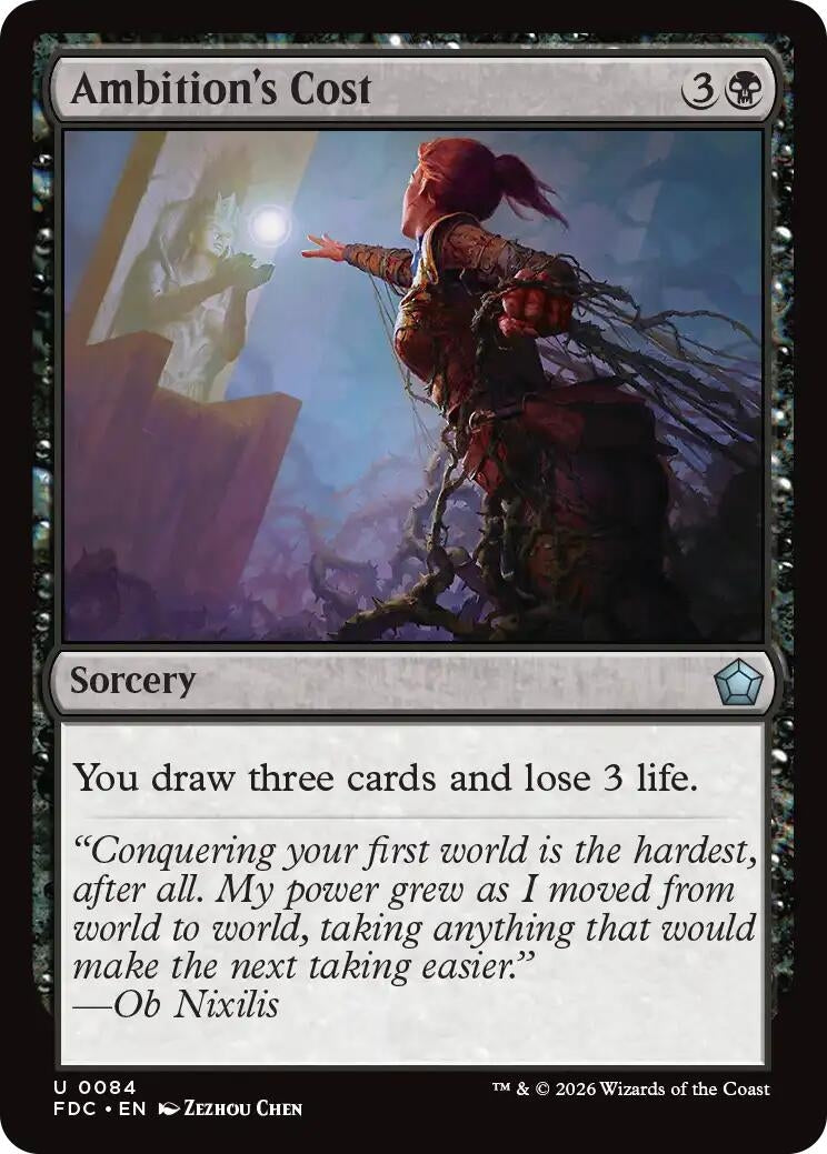 Image for Ambition's Cost (84) (FDC) - Magic: The Gathering