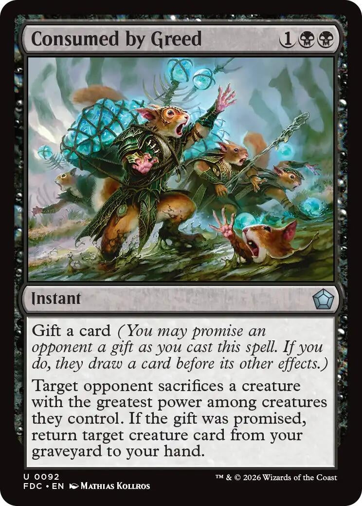 Image for Consumed by Greed (92) (FDC) - Magic: The Gathering
