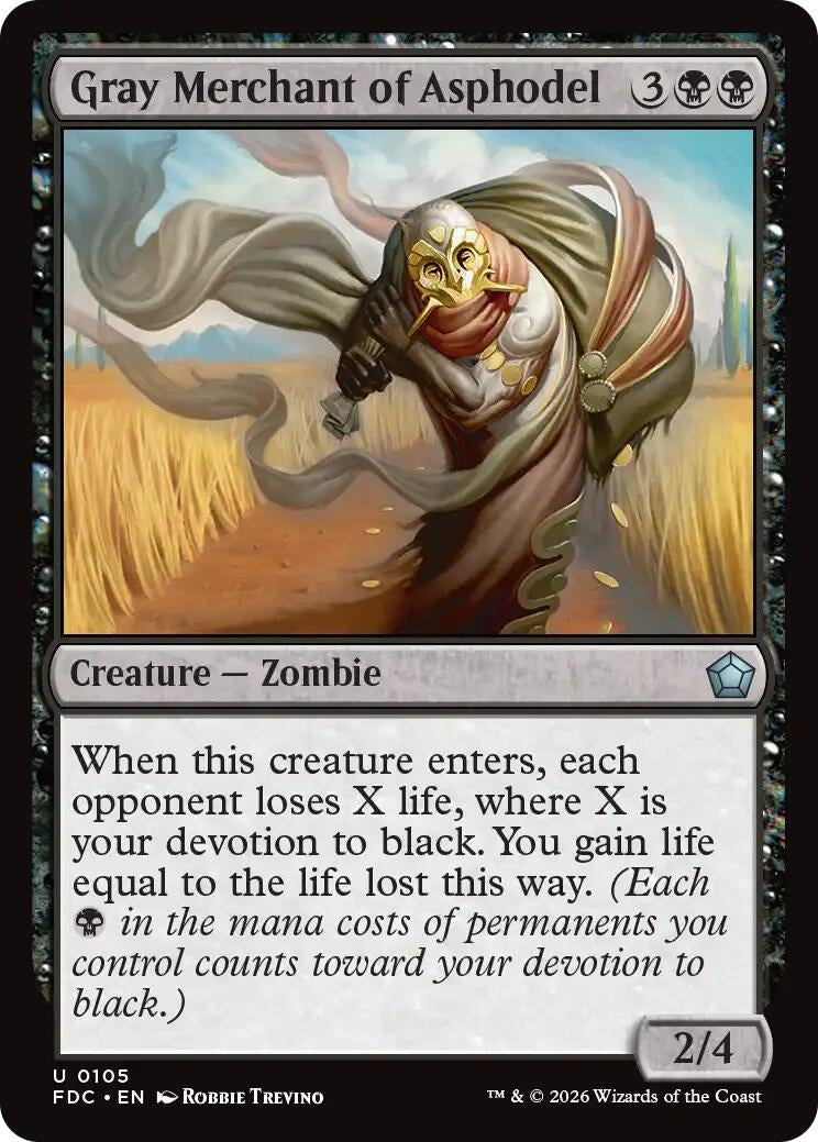 Image for Gray Merchant of Asphodel (105) (FDC) - Magic: The Gathering