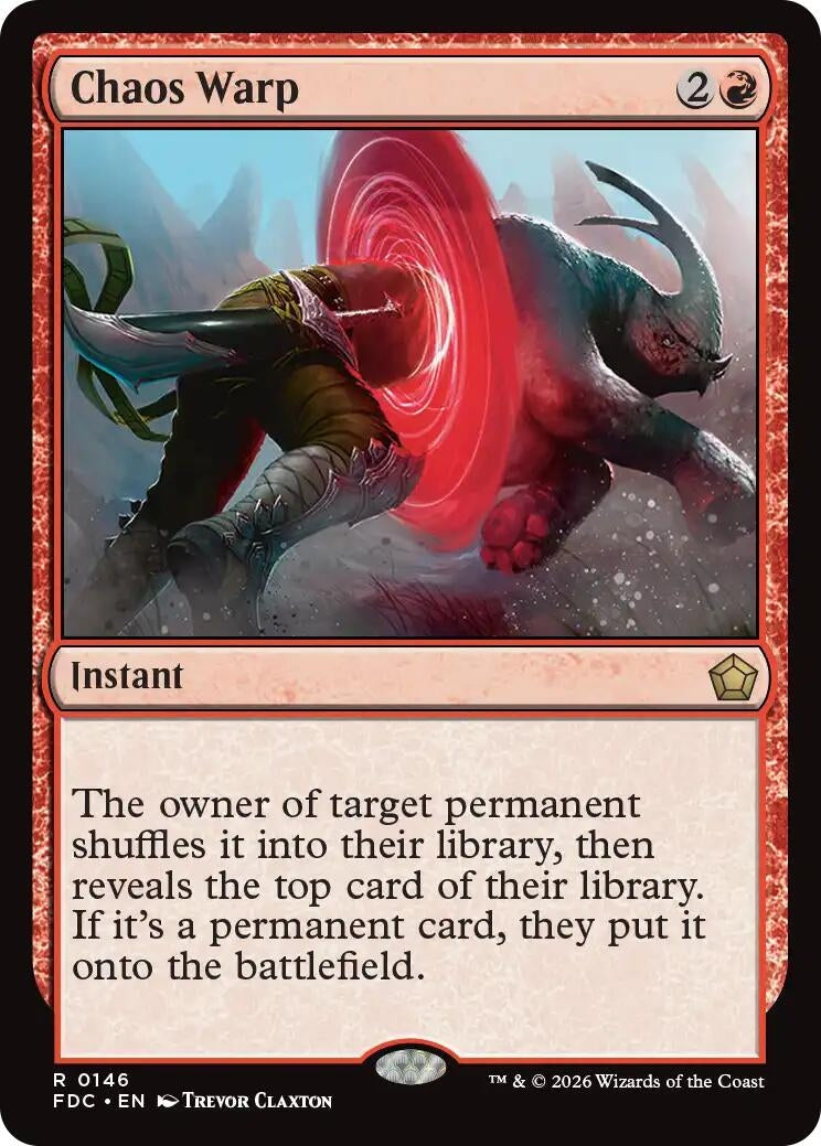 Image for Chaos Warp (146) (FDC) - Magic: The Gathering