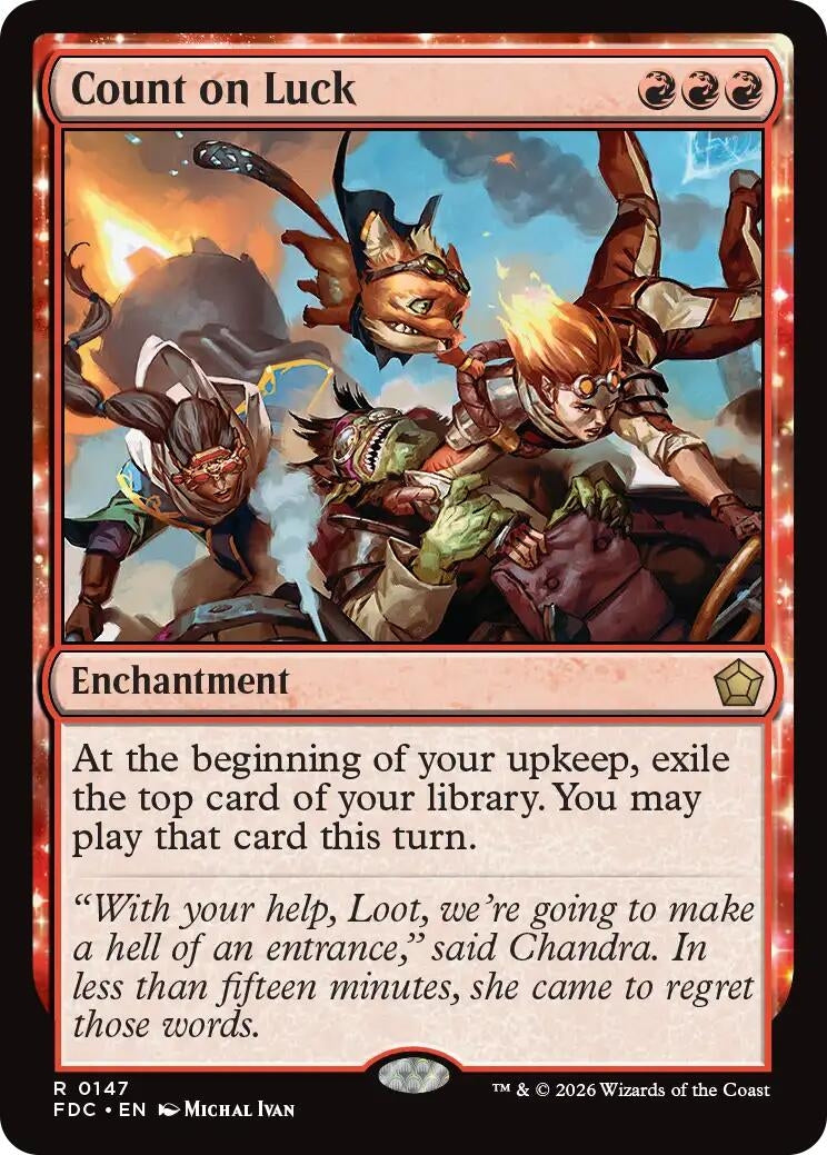 Image for Count on Luck (147) (FDC) - Magic: The Gathering