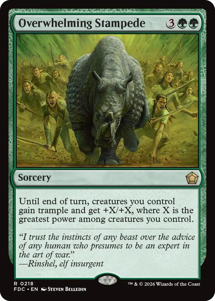 Image for Overwhelming Stampede (218) (FDC) - Magic: The Gathering