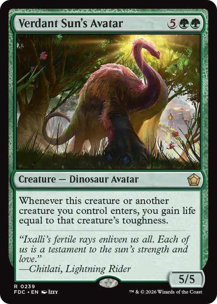 Image for Verdant Sun's Avatar (239) (FDC) - Magic: The Gathering