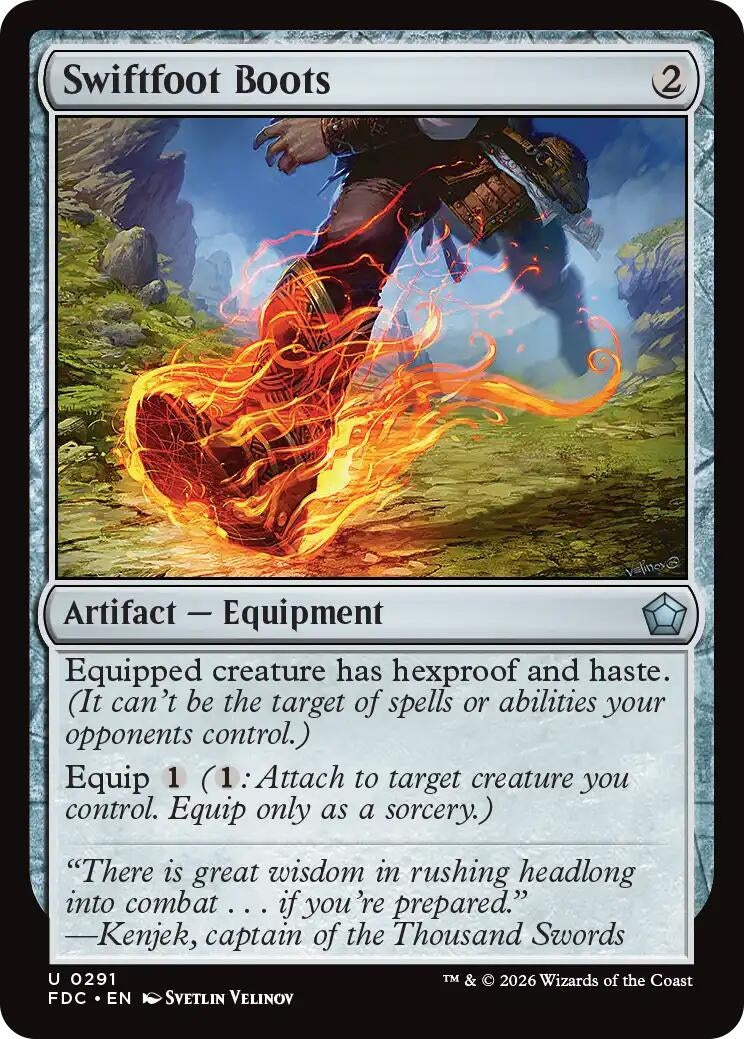 Image for Swiftfoot Boots (291) (FDC) - Magic: The Gathering