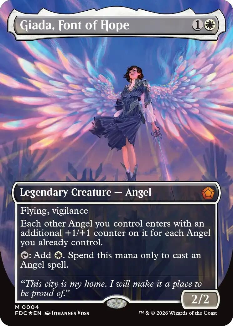 Image for Giada, Font of Hope (Borderless) (4) (FDC) - Magic: The Gathering