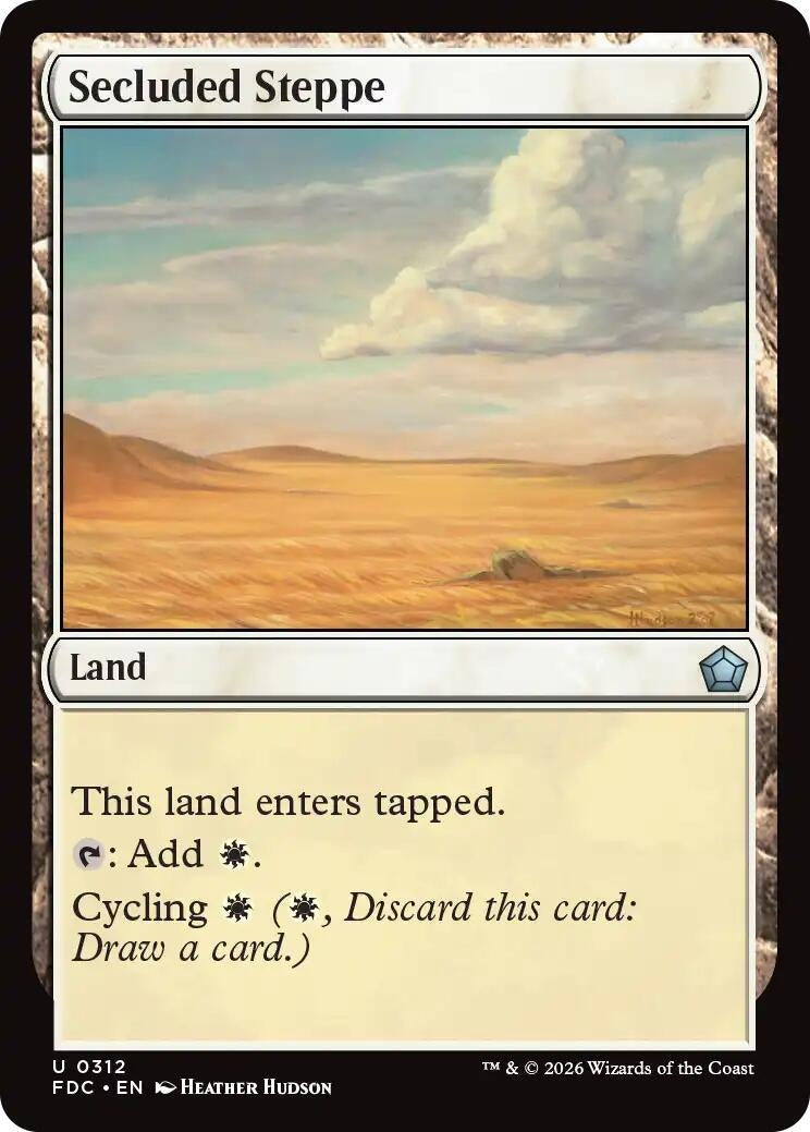 Image for Secluded Steppe (312) (FDC) - Magic: The Gathering