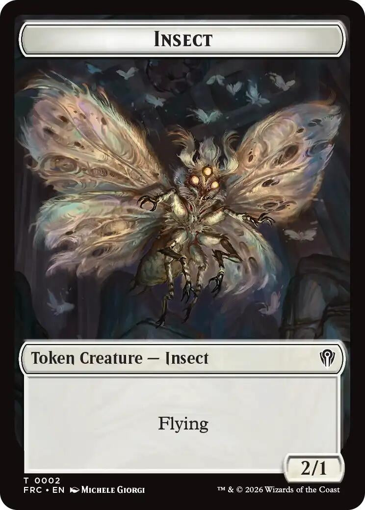 Image for Insect // Rogue Double-Sided Token (2 // 7) (FRC) - Magic: The Gathering