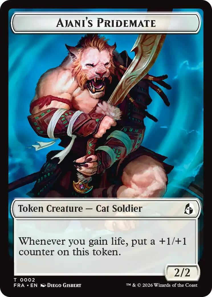 Image for Ajani's Pridemate // Mowu Double-Sided Token (2 // 10) (FRA) - Magic: The Gathering