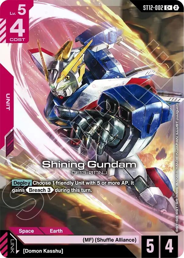 Image for Shining Gundam (C+) (ST12-002) (ST12) - Gundam Card Game