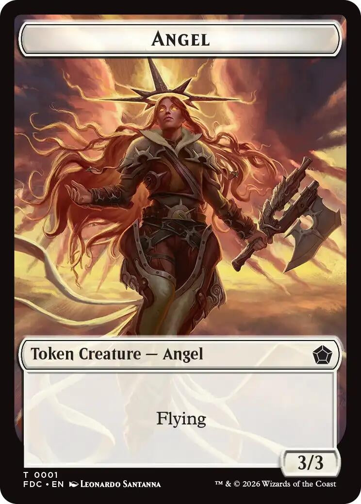 Image for Angel (0001) // Angel (0002) Double-Sided Token (1 // 2) (FDC) - Magic: The Gathering