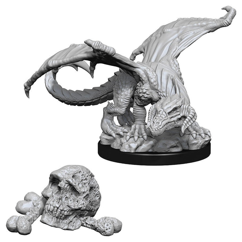 WizKids Nolzur's Marvelous Miniatures: Unpainted Miniatures: Black Dragon Wyrmling