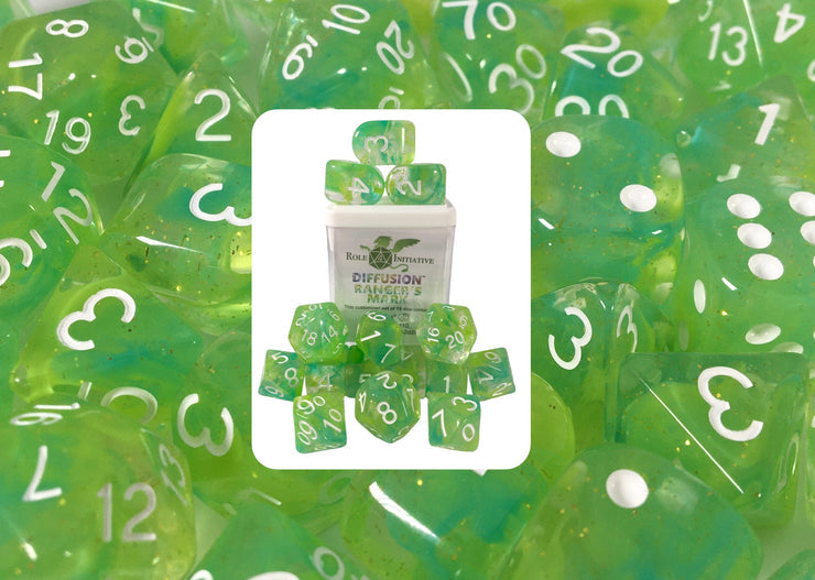 Role 4 Initiative Diffusion Ranger's Mark Polyhedral 15 Dice Set