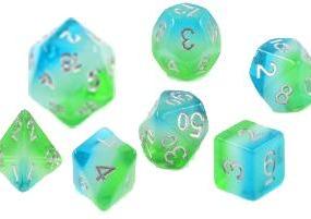 Sirius Blue Hawaiian Polyhedral Dice Set