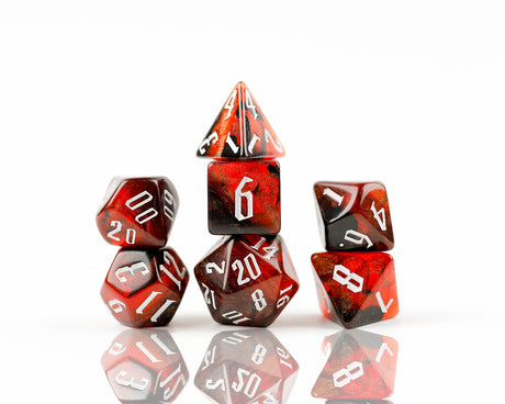 Sirius Cherry Nebula Polyhedral Dice Set