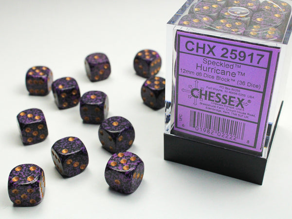 Chessex: 12mm Speckled Hurricane D6 Set