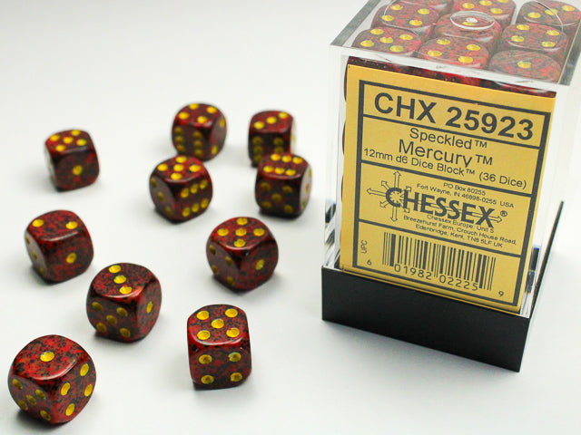 Chessex: 12mm Speckled Mercury D6 Set