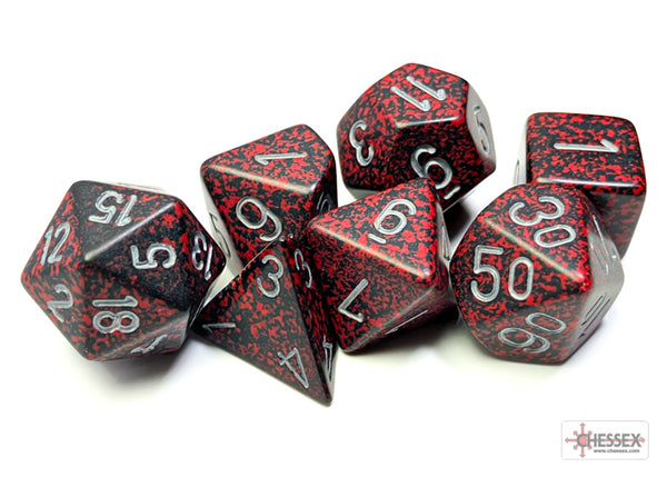 Chessex: Speckled Polyhedral Silver Volcano 7-Die Set