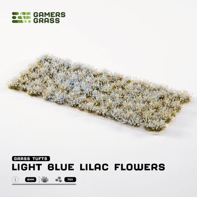 Gamers Grass Tufts: Flowers- Light Blue Lilac Flowers