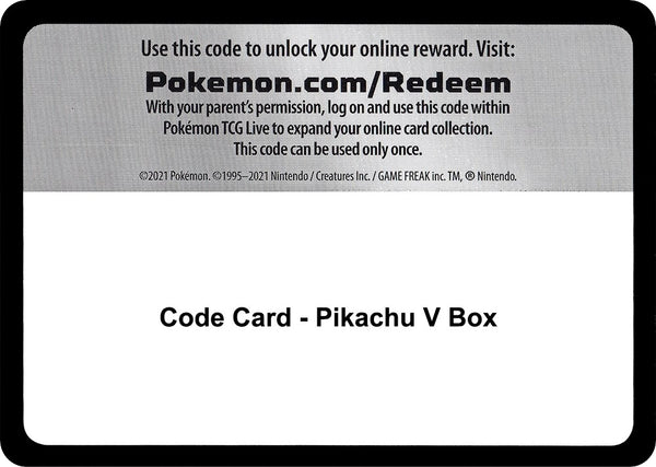 Image for Code Card - Pikachu V Box - Pokemon