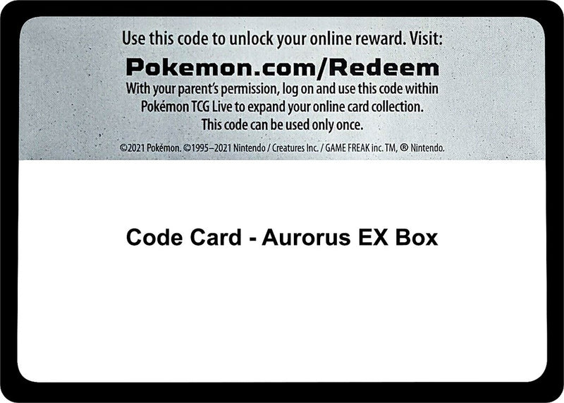 Image for Code Card - Aurorus EX Box - Pokemon