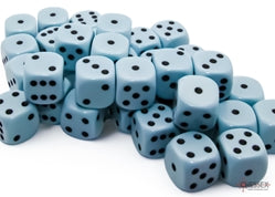 Chessex: Opaque D6 12MM Pastel Blue/Black (36)