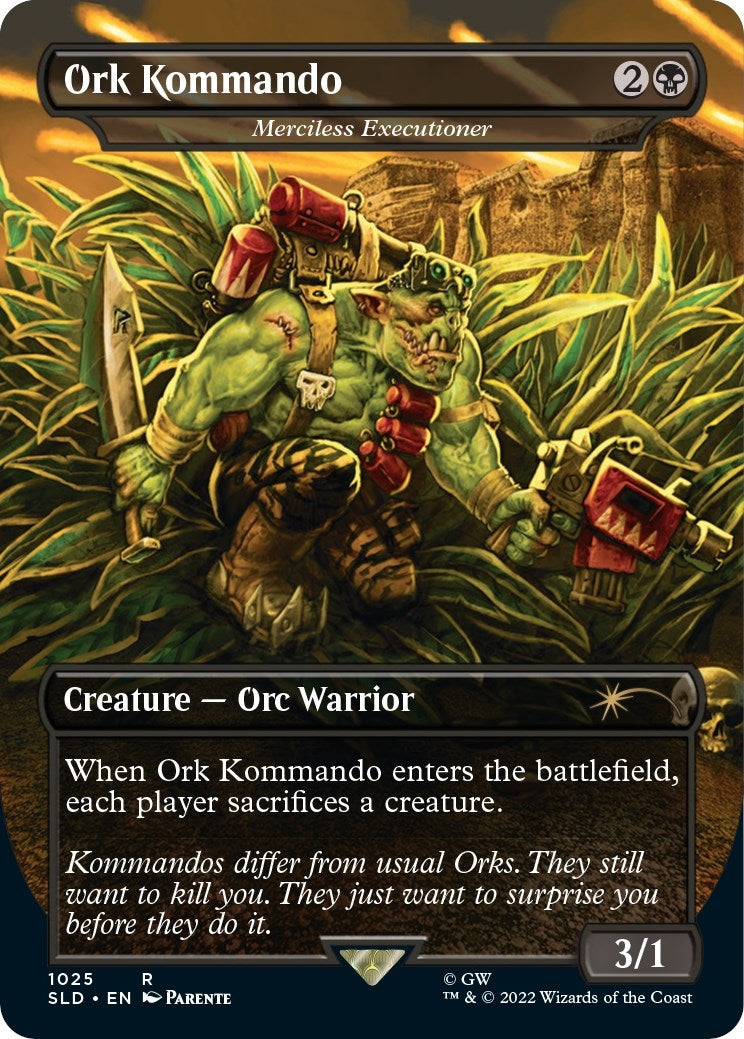 Ork Kommando - Merciless Executioner (Borderless) [Secret Lair Drop Series]