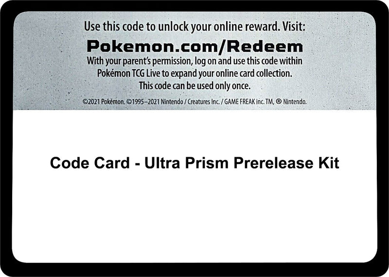 Image for Code Card - Ultra Prism Prerelease Kit - Pokemon