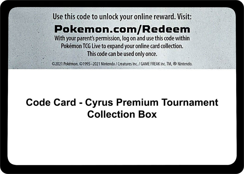 Image for Code Card - Cyrus Premium Tournament Collection Box - Pokemon