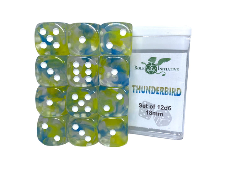 D6 Dice Set Diffusion thunderbird set of 12D6 (18mm)