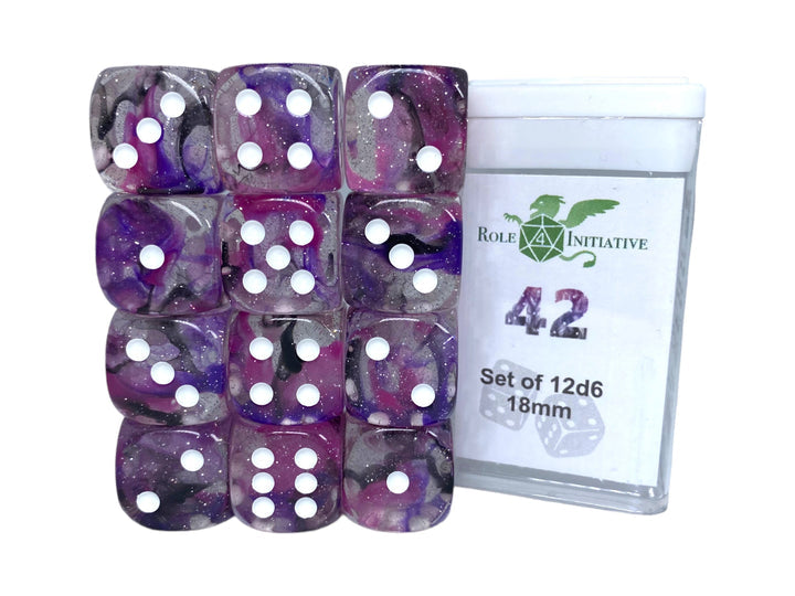 D6 Dice Set Diffusion 42 set of 12D6 (18mm)