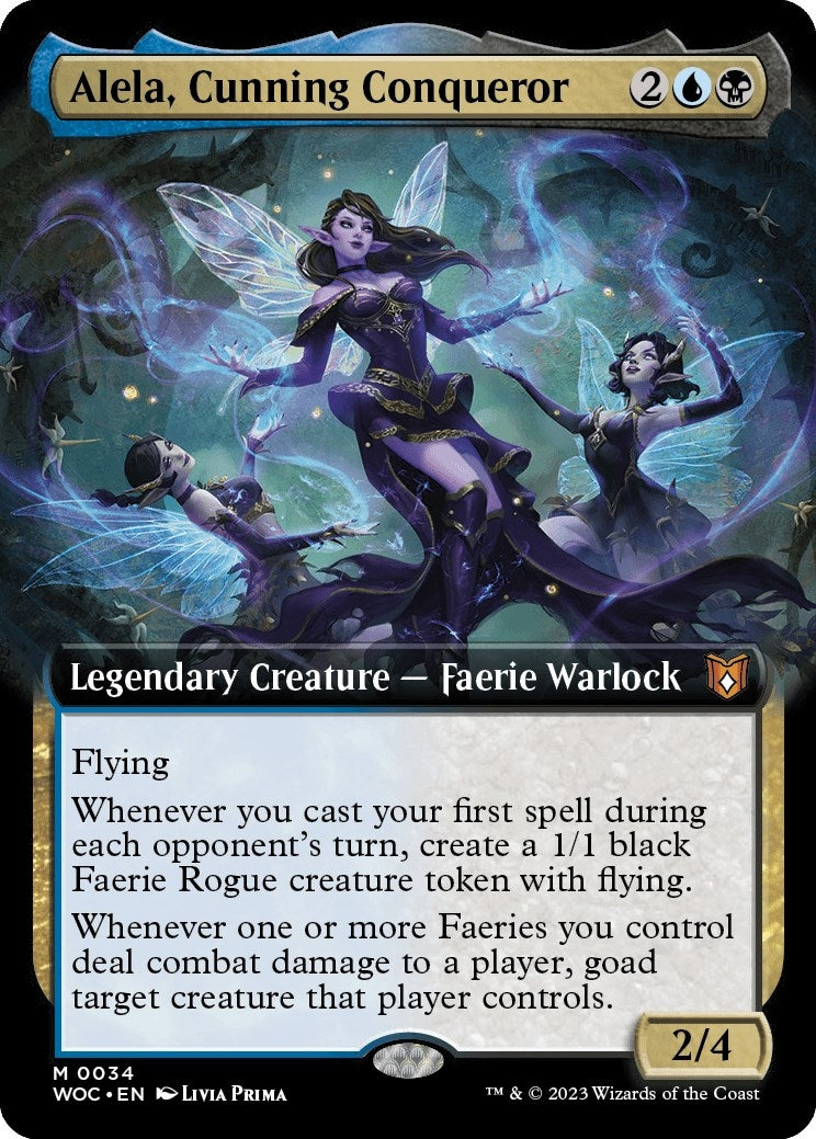 Alela, Cunning Conqueror (Extended Art) [Wilds of Eldraine Commander]