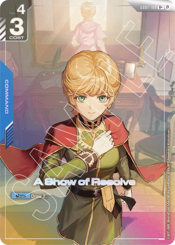 Image for A Show of Resolve (U+) (GD01-100) (GD01_b) - Gundam Card Game