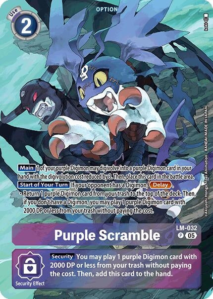 Image for Purple Scramble (Alternate Art) (LM-032 P) (ST-21) - Digimon Card Game