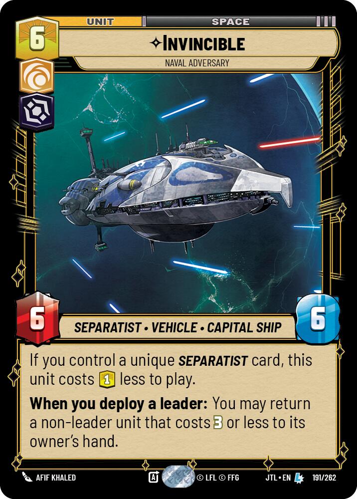 Invincibile - Naval Adversary (191/262) (191/257) [Jump to Lightspeed]