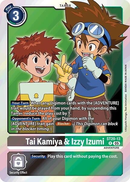 Image for Tai Kamiya & Izzy Izumi (ST20-13 R) (ST-20) - Digimon Card Game