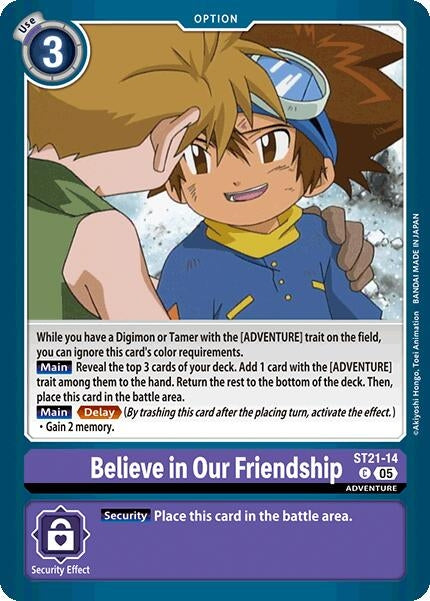 Image for Believe in Our Friendship (ST21-14 C) (ST-21) - Digimon Card Game