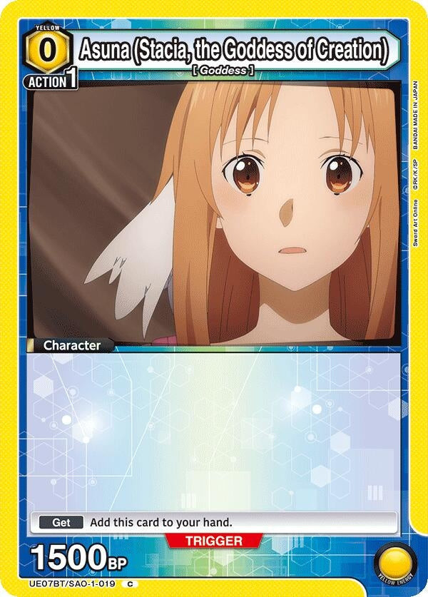 Image for Asuna (Stacia, the Goddess of Creation) (019) (Box Topper Foil) (UE07BT/SAO-1-019) (UE07BT) - Union Arena