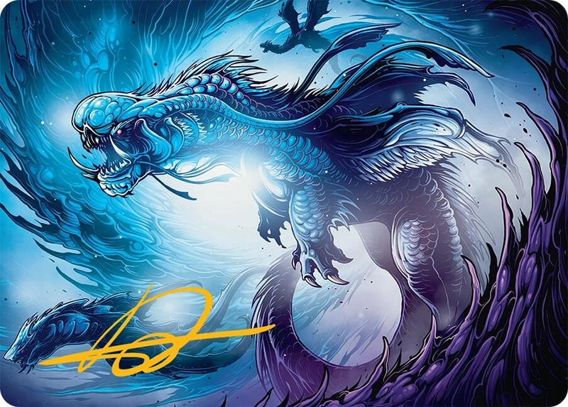 Image for Roiling Dragonstorm Art Card (33/54) (Gold-Stamped Signature) (33) - Magic: The Gathering
