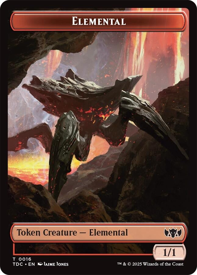 Image for Elemental (0016) // Gold Double-Sided Token (16 // 29) - Magic: The Gathering