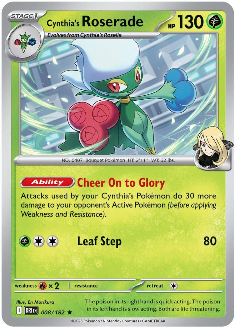 Image for Cynthia's Roserade (008/182) (DRI) - Pokemon