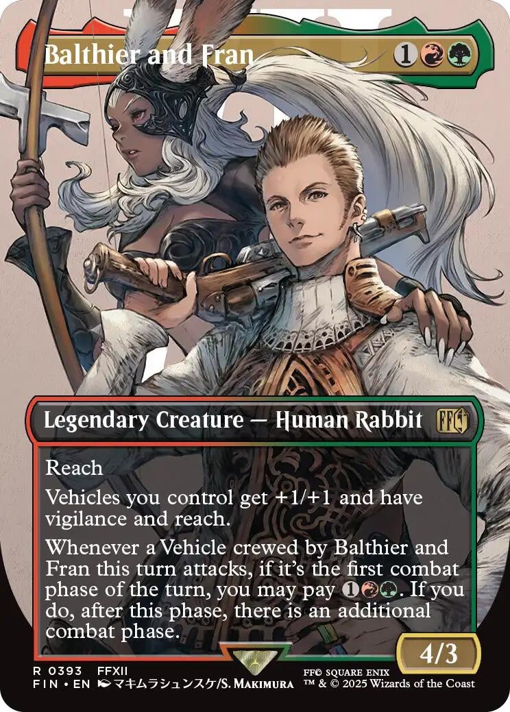 Image for Balthier and Fran (0393) (Borderless) (393) (FIN) - Magic: The Gathering